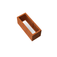 Artesa Rechthoekige plantenbak cortenstaal L100 x B40 x H40 cm zonder bodem - Geroba