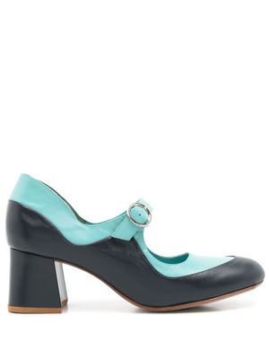 Sarah Chofakian escarpins Émile à design bicolore - Bleu