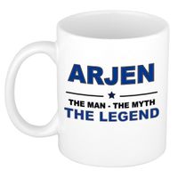 Naam cadeau mok/ beker Arjen The man, The myth the legend 300 ml   - - thumbnail