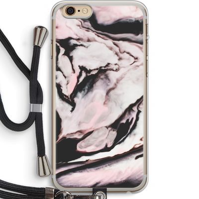 Roze stroom: iPhone 6 PLUS / 6S PLUS Transparant Hoesje met koord