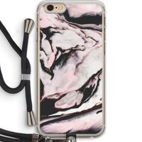 Roze stroom: iPhone 6 PLUS / 6S PLUS Transparant Hoesje met koord