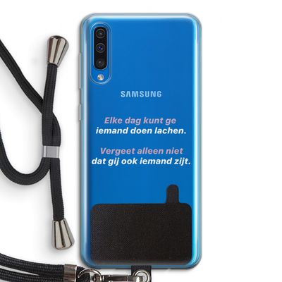 gij zijt ook iemand: Samsung Galaxy A50 Transparant Hoesje met koord gij zijt ook iemand: Samsung Galaxy A50 Transparant Hoesje met koord