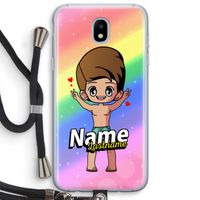Chibi Maker man: Samsung Galaxy J5 (2017) Transparant Hoesje met koord