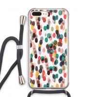Tropical Dots: iPhone 8 Plus Transparant Hoesje met koord Tropical Dots: iPhone 8 Plus Transparant Hoesje met koord