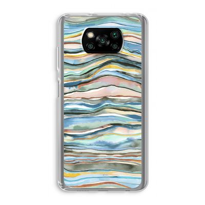 Watercolor Agate: Xiaomi Poco X3 NFC Transparant Hoesje