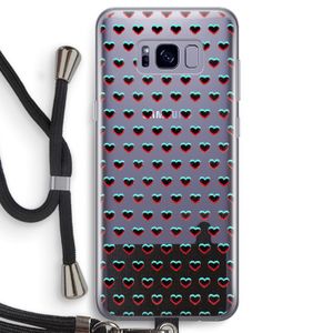 Hartjes: Samsung Galaxy S8 Transparant Hoesje met koord