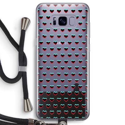 Hartjes: Samsung Galaxy S8 Transparant Hoesje met koord