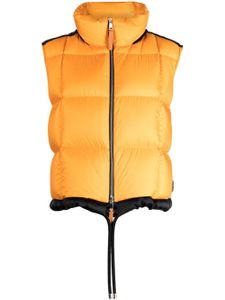 Moncler gilet matelassé à patch logo Kart - Orange