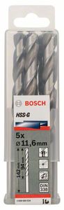 Bosch Accessoires Metaalboren HSS-G, Standard 11,6 x 94 x 142 mm 5st - 2608585534