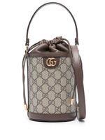 Gucci mini sac seau Ophidia - Marron - thumbnail