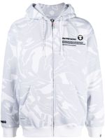 AAPE BY *A BATHING APE® hoodie à imprimé abstrait - Bleu - thumbnail