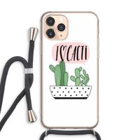 I love cacti: iPhone 11 Pro Max Transparant Hoesje met koord