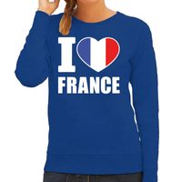 I love France sweater / trui blauw voor dames - thumbnail