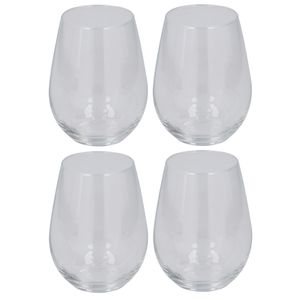 Set van 8x stuks drinkglazen/waterglazen van 350 ml transparant