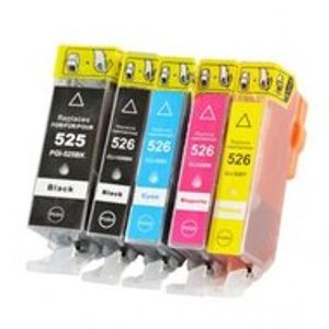 Huismerk Canon PGI-525/CLI-526 Inktcartridges Multipack (2x zwart + 3 kleuren)