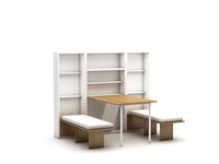 Opklapbare eettafel en bank Opklapbare eettafel en bank