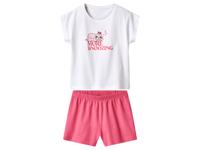 lupilu Korte kinder pyjama (Wit/roze, 122/128)