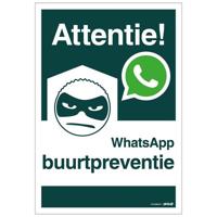 Bord Whatsapp buurtpreventie - 230x330 mm.