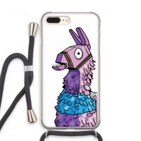 Lama: iPhone 7 PLUS Transparant Hoesje met koord