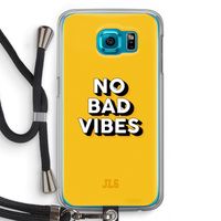 No Bad Vibes: Samsung Galaxy S6 Transparant Hoesje met koord