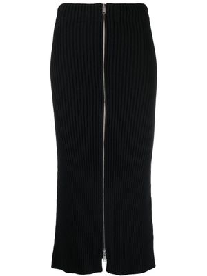 Jil Sander jupe crayon à fermeture zippée - Noir