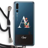 Pink Bouquet: Huawei P20 Pro Transparant Hoesje met koord