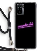 Vice Black: Xiaomi Redmi Note 10 Pro Transparant Hoesje met koord