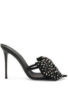 Giuseppe Zanotti mules Intriigo Alexandrine 90 mm à détail de nœud - Noir