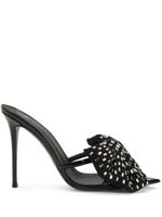 Giuseppe Zanotti mules Intriigo Alexandrine 90 mm à détail de nœud - Noir - thumbnail