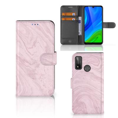Huawei P Smart 2020 | Bookcase | Marble Pink - Origineel Cadeau Vriendin