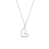 Ketting Zilver Hart 0,9 mm 41 + 4 cm