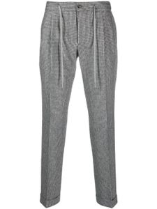 Barba pantalon fuselé à motif pied-de-poule - Gris