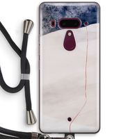 Stone White: HTC U12+ Transparant Hoesje met koord