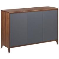 Beliani - MEDFORT - Sideboard - Donkere houtkleur - Vezelplaat - thumbnail