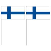 Zwaaivlaggetje Finland - 24 cm - papier - handvlaggetje - landen versiering Zwaaivlaggetje Finland - 24 cm - papier - handvlaggetje - landen versiering