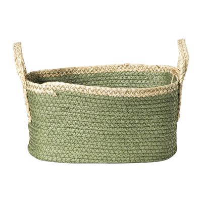 Mand colors rechthoekig - groen/bruin - 16x30x20 cm