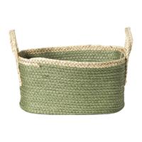 Mand colors rechthoekig - groen/bruin - 16x30x20 cm Mand colors rechthoekig - groen/bruin - 16x30x20 cm