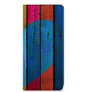 OPPO A78 | A58 5G Book Wallet Case Wood Heart - Cadeau voor je Vriend