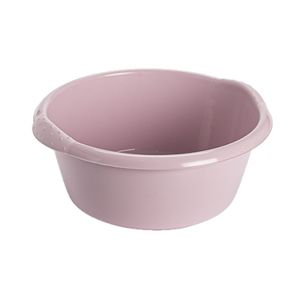 Kunststof teiltje/afwasbak rond 10 liter zacht roze