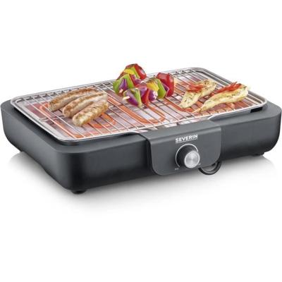 Elektrische tafelbarbecue - SEVERIN - PG8554 - Kookoppervlak 37 x 29 cm - Geur- en rookreducerende waterbak