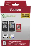 Canon inktcartridge PG-510 en CL-511, 220 pagina&apos;s, OEM 2970B017, 4 kleuren
