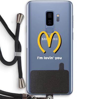 I'm lovin' you: Samsung Galaxy S9 Plus Transparant Hoesje met koord
