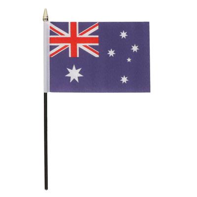 Australie - mini vlaggetje van 10 x 15 cm op stokje - Landen vlag - H27 cm