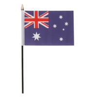 Australie - mini vlaggetje van 10 x 15 cm op stokje - Landen vlag - H27 cm