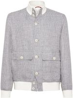 Brunello Cucinelli veste à motif pied-de-poule - Gris - thumbnail