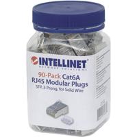 Intellinet Intellinet verpakking van 90 stuks Cat6A modulaire RJ45-stekkers STP 3-voudige klem voor massieve draad 90 stekkers in pot 790680 Krimpcontact