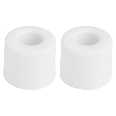 Deurbuffer - 2x - deurstopper - wit - rubber - 35 x 30 mm - schroefbevestiging