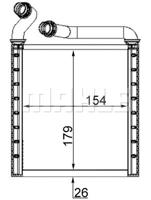 Kachelradiateur, interieurverwarming MAHLE, u.a. für VW, Skoda