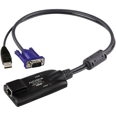 ATEN KVM Adapter [1x VGA-stekker, USB-A 2.0 stekker - 1x RJ45-bus] 0.20 m Zwart