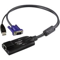 ATEN KVM Adapter [1x VGA-stekker, USB-A 2.0 stekker - 1x RJ45-bus] 0.20 m Zwart